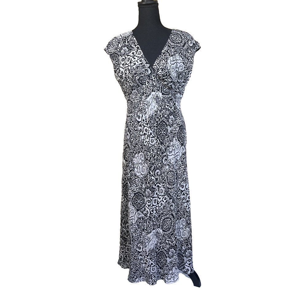 Chaps Ralph Lauren Y2K Babydoll Midi Dress Size 10 Whimsygoth 90’s Dark Fairy